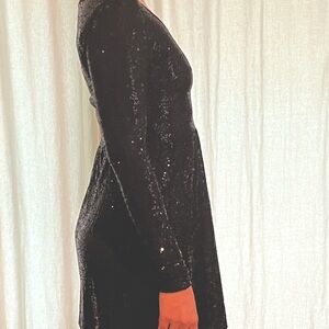 Black Sequined Party Dress